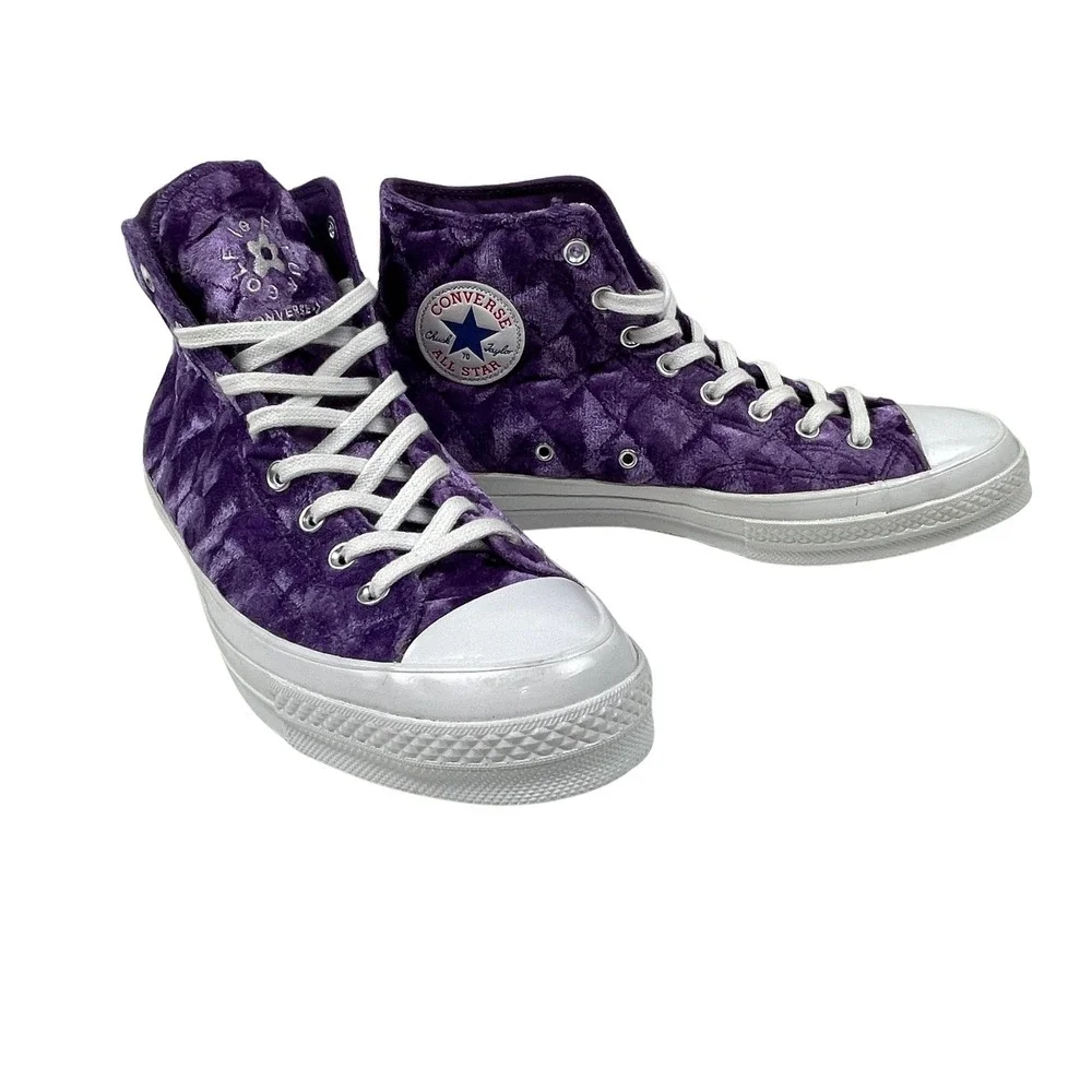Converse‎ Golf Le Fleur Chuck 70 Hi Quilted Velvet Tillandsia Purple Mens 10.5